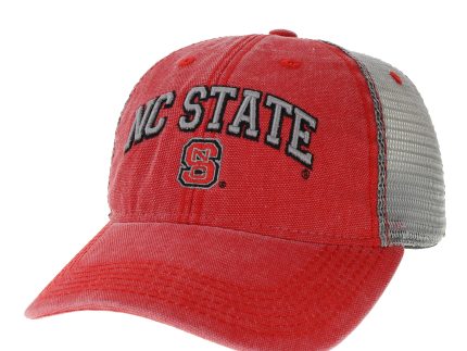 NC State Wolfpack Scarlet and Grey NC State Arch Adjustable Hat