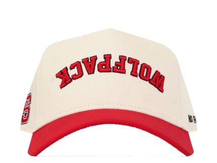NC State Wolfpack Upside Down Wolfpack w/ Embroidered Block S Adjustable Hat