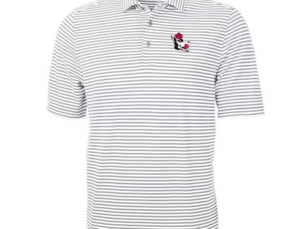 NC State Wolfpack Virtue Eco Pique Stripe Slobbering Wolf Polo Tall