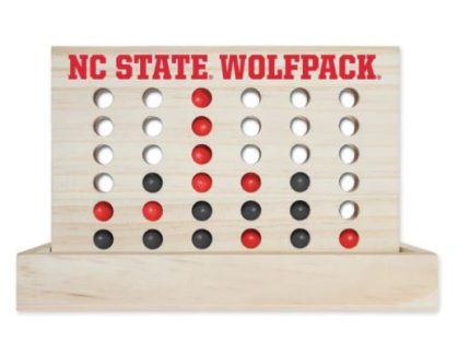 NC State Wolfpack Wooden Mini 4-In-A-Row Game