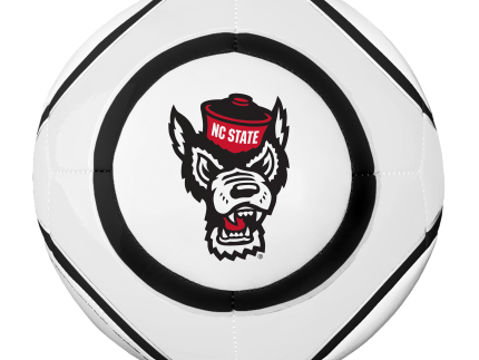 NC State Wolfpack White Wolfhead Official Size Soccer Ball