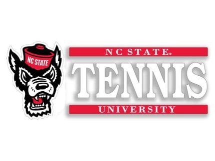NC State Wolfpack Wolfhead Tennis Decal