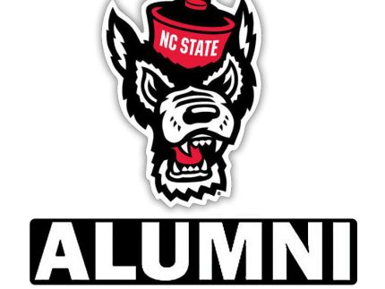 NC State Wolfpack Wolfhead Over Alumni Decal 2.5