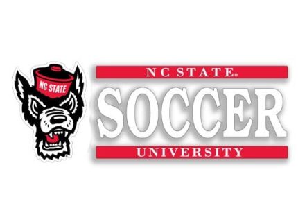 NC State Wolfpack Wolfhead Soccer Vinyl Decal