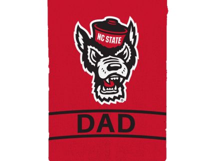 NC State Wolfpack Wolfhead Dad Red Can Koozie