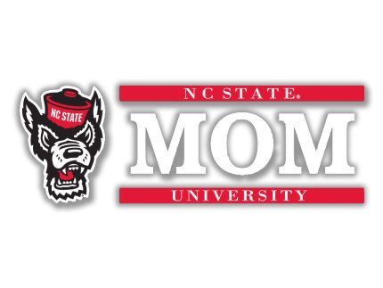 NC State Wolfpack Wolfhead Mom Vinyl Decal