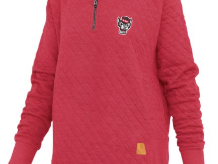 NC State Wolfpack Women's Red Roseburg Quilted Fleece 1/4 Zip
