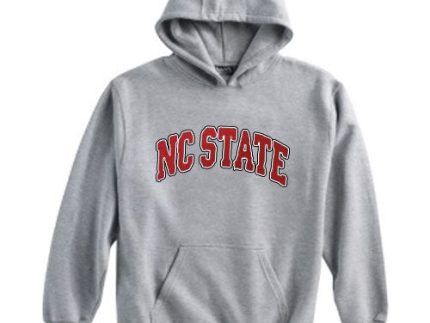 NC State Wolfpack Youth Grey Arch NC State Hooded Sweatshirt
