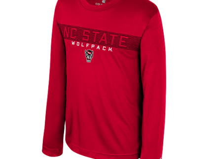 NC State Wolfpack Youth Red Long Sleeve Performance T-Shirt