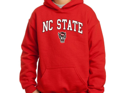 NC State Wolfpack Youth Red Signature Wolfhead Hooded Sweatshirt