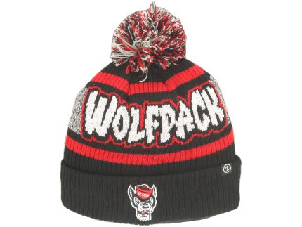 NC State Wolfpack Youth Black Shift Knitted Cuff Pom Beanie